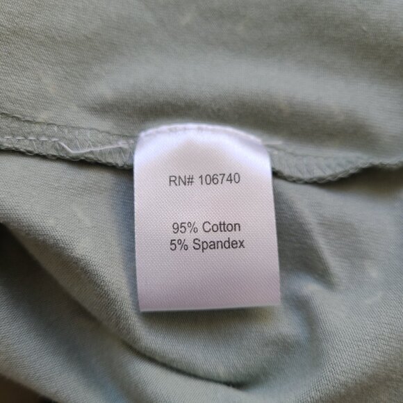 NorthStyle T-shirt Dress 1X Green Floral Print Jersey Knit Pockets Knee Casual - Picture 6 of 11